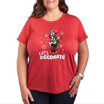 Plus Size Disney 's Goofy "Let's Decorate" Christmas Graphic Tee