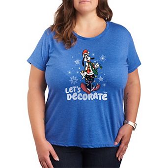 Plus Size Disney 's Goofy "Let's Decorate" Christmas Graphic Tee