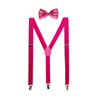 Unisex Bow Tie Set Y Shape Adjustable Elastic Shoulder Strap Suspenders