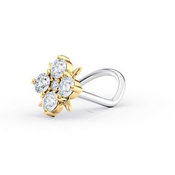 Lila Moon 14k Gold & Titanium Cubic Zirconia Nose Ring