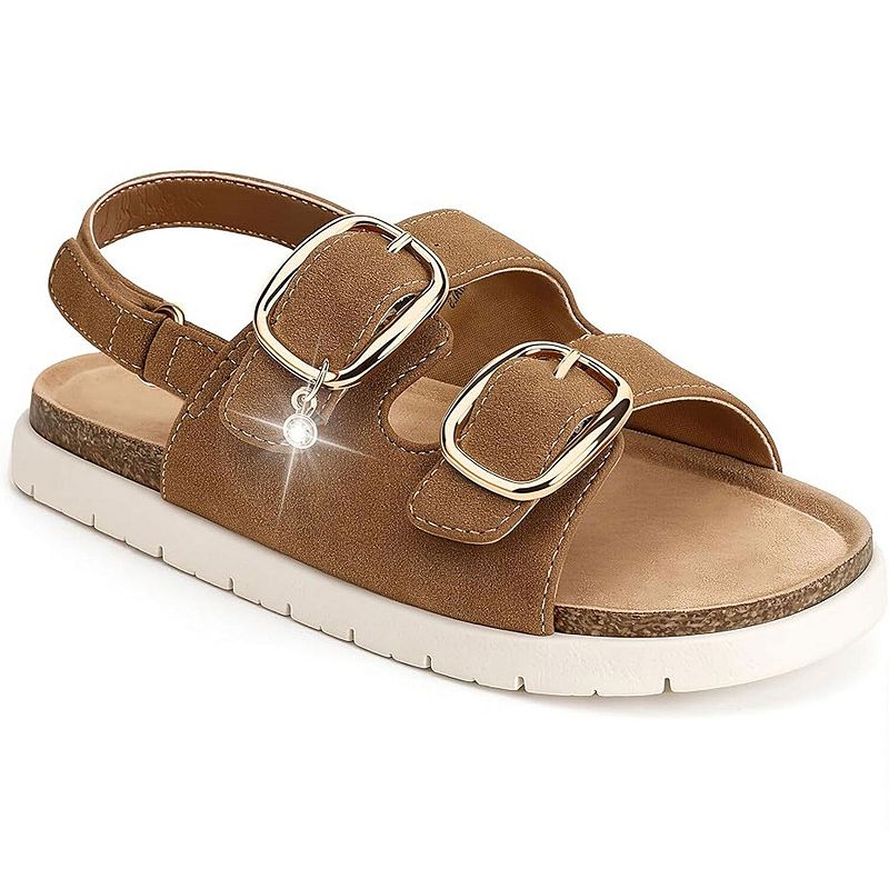 HOMEHOT Girls Sandals Open Toe Summer Flats Shoes Dress Sandals for Little/Big Kids