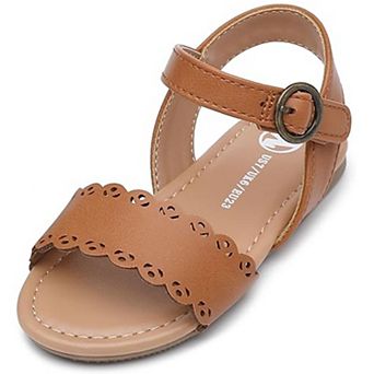 HOMEHOT Toddler Girls Sandals with Ankle Strap - Open Toe Casual Summer Beach Shoes