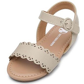 HOMEHOT Toddler Girls Sandals with Ankle Strap - Open Toe Casual Summer Beach Shoes