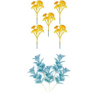 10 Packs 3.5" Flocked Artificial Succulents Large Faux Unpotted Plant