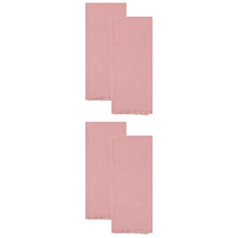 4 Packs Cotton Linen Towels Solid Color Soft Absorbent Hand Towels 18" x 18"