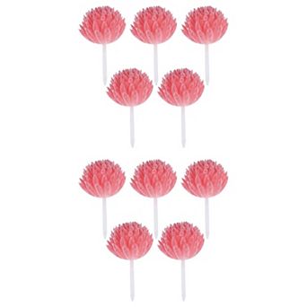 10 Packs Realistic Flocked Artificial Succulents 2.8" Mini Faux Pinecone Picks Unpotted Plants