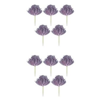 10 Packs Realistic Flocked Artificial Succulents 2.8" Mini Faux Pinecone Picks Unpotted Plants