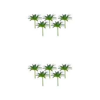 10 Packs Realistic Artificial Air Plants 2.8" Mini Faux Tillandsia Bromeliad Flocked PE Greenery