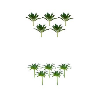 10 Packs Realistic Artificial Air Plants 2.8" Mini Faux Tillandsia Bromeliad Flocked PE Greenery
