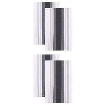 4 Packs Cotton Kitchen Towels, Striped Dish Cloths for Drying Dishes, Absorbent Towels 26" x 18"