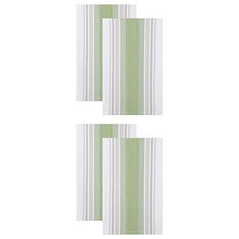 4 Packs Cotton Kitchen Towels, Striped Dish Cloths for Drying Dishes, Absorbent Towels 26" x 18"
