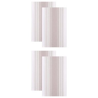 4 Packs Cotton Kitchen Towels, Striped Dish Cloths for Drying Dishes, Absorbent Towels 26" x 18"