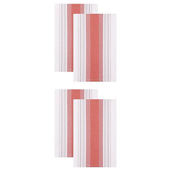 4 Packs Cotton Kitchen Towels, Striped Dish Cloths for Drying Dishes, Absorbent Towels 26" x 18"