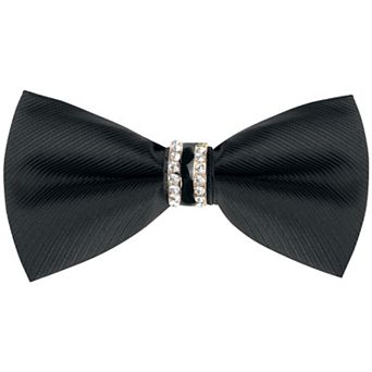 Men's Pre-tied Bowtie Rhinestone Decor Sparkly Bow Ties for Elegant Wedding