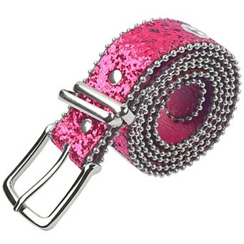 Women's Belts Hollow Eyelet Sequin Decoration Belt Versatile No-Punch Pin Buckle