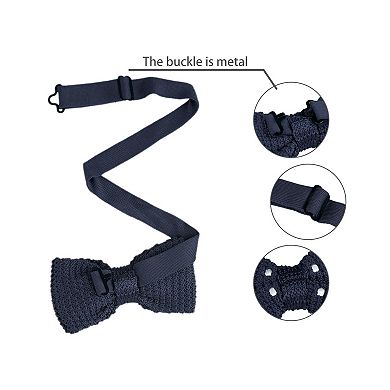 Men's Knitted Pre-tied Polka Dots Bow Ties Adjustable Strap Bow Ties