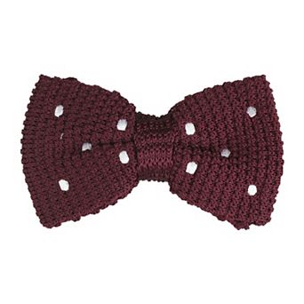 Men's Knitted Pre-tied Polka Dots Bow Ties Adjustable Strap Bow Ties
