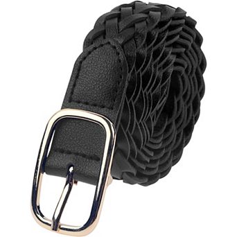 Women's Braided Belt Square Buckle Fashion Versatile for Coat Jeans Decorative Belts