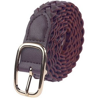 Women's Braided Belt Square Buckle Fashion Versatile for Coat Jeans Decorative Belts