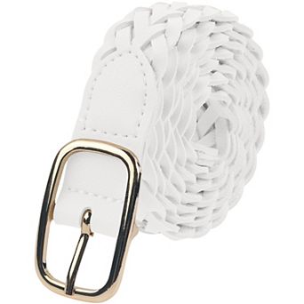 Women's Braided Belt Square Buckle Fashion Versatile for Coat Jeans Decorative Belts