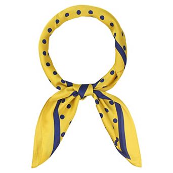 Women's Polka Dots Large Scarf Vintage Satin Silk Like Neckerchief Head Wrap Neck Scarves