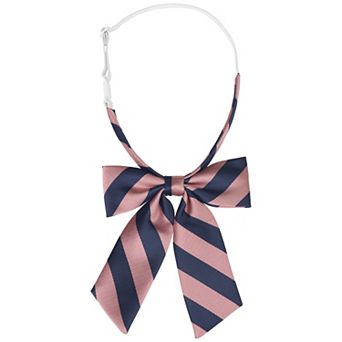 Women's Pre-Tied Bow Tie with Adjustable Elastic Strap Uniform Stylish Stripe Ties