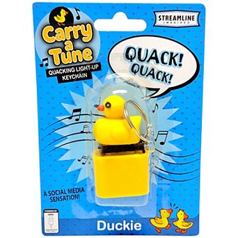 Streamline Duck Singing Quacking Light-Up Keychain