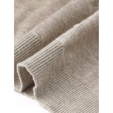 Long Sleeve Sweater for Women's V Neck Ribbed Casual Knit Pullover Tops