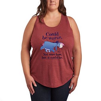 Plus Size Disney's Winnie The Pooh Eeyore Could Be Worse Racerback Tank Top
