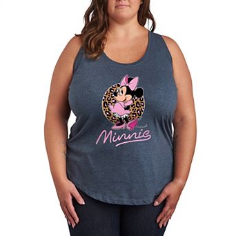 Plus Size Minnie Mouse Leopard Print Racerback Tank Top