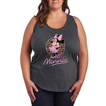 Plus Size Minnie Mouse Leopard Print Racerback Tank Top