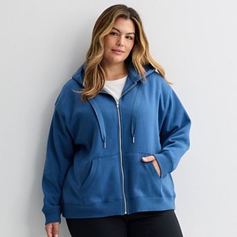 Plus Size Sonoma Goods For Life® Fleece Zip-Up Hoodie