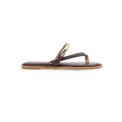 Women's Kara Metal Ring Thong Sandals
