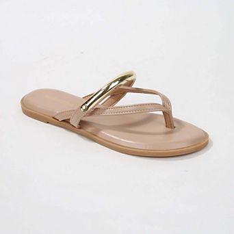 Women's Kara Metal Ring Thong Sandals