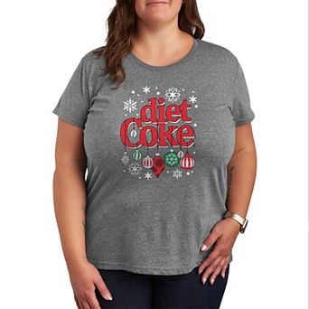 Plus Size Diet Coke Festive Holiday Ornaments Graphic Tee