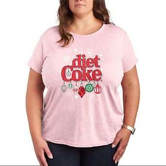 Plus Size Diet Coke Festive Holiday Ornaments Graphic Tee