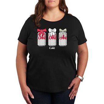 Plus Size Diet Coke Christmas Bows Graphic Tee