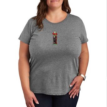 Plus Size Coca-Cola Bottle Holiday Bow Graphic Tee