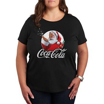 Plus Size Coca-Cola Santa Claus Vintage Christmas Graphic Tee