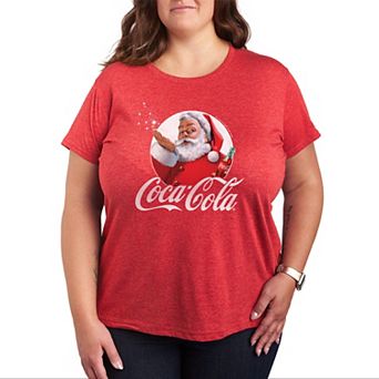 Plus Size Coca-Cola Santa Claus Vintage Christmas Graphic Tee