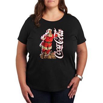 Plus Size Coca-Cola Santa Claus Vintage Logo Graphic Tee