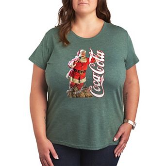 Plus Size Coca-Cola Santa Claus Vintage Logo Graphic Tee