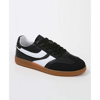 Berness Lilliann Mixed Panel Lace-Up Sneakers