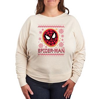 Plus Size Marvel Spider-Man Cookie French Terry Long Sleeve Tee