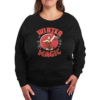 Plus Size Marvel Scarlet Witch Winter Magic French Terry Long Sleeve Tee