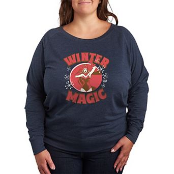 Plus Size Marvel Scarlet Witch Winter Magic French Terry Long Sleeve Tee