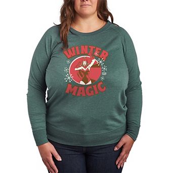 Plus Size Marvel Scarlet Witch Winter Magic French Terry Long Sleeve Tee