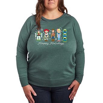 Plus Size Disney / Pixar's Toy Story Happy Holidays Nutcrackers French Terry Long Sleeve Tee