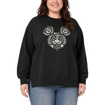 Plus Size Disney's Mickey Mouse Christmas Oversized Fleece Crew Sweatshirt