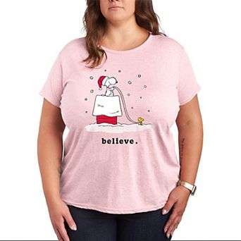 Plus Size Peanuts Snoopy & Woodstock Graphic Tee